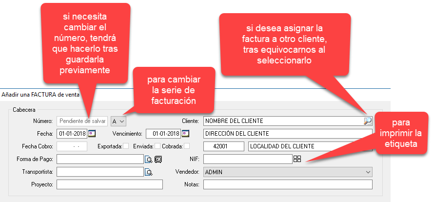 Como hacer una factura con el programa de facturación y gestión xl: personalizar la cabecera