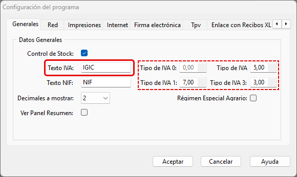 Configurar IGIC en nuestro software facturación